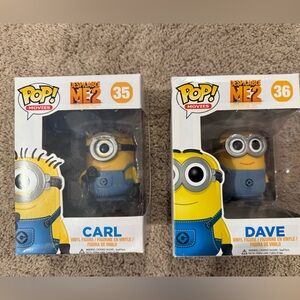 Funko Pop! Movies Despicable Me 2 - Carl and Dave Vinyl Figure (Yellow/Blue) SET